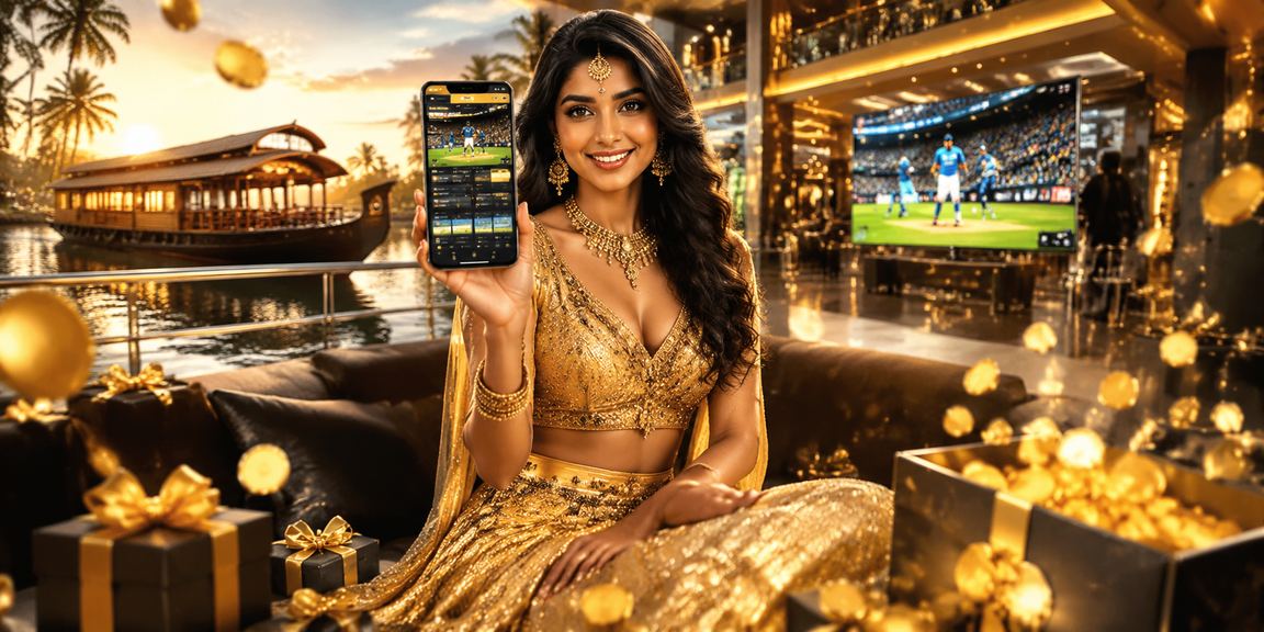 Player using casino app for sports betting in Kerala backwaters
