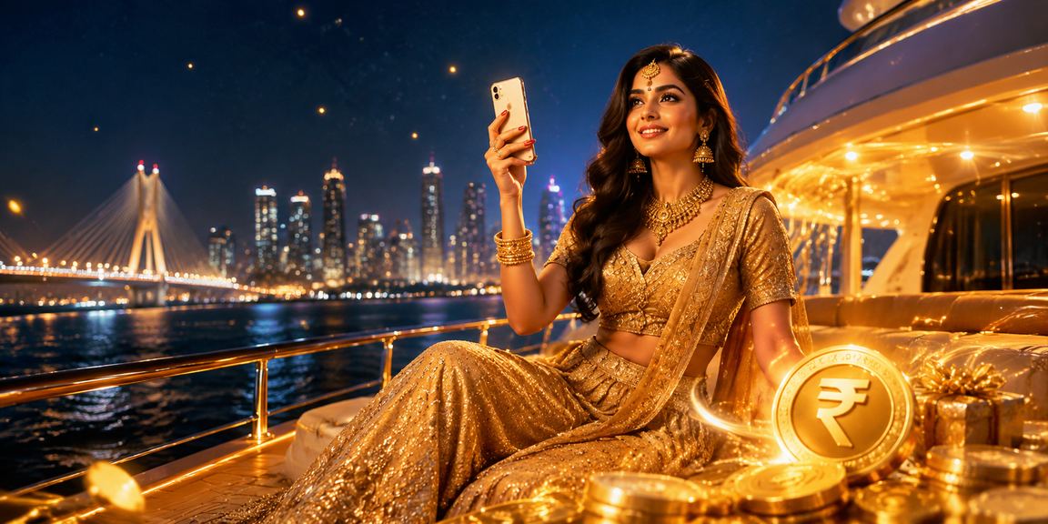 Mumbai city skyline with casino gaming theme